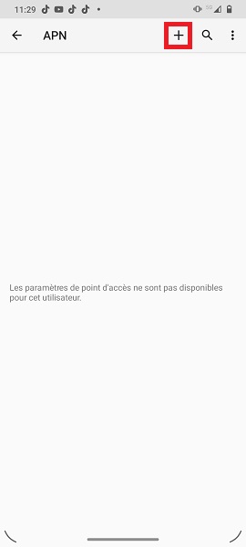 Configuration d’un point d’accès Internet (APN)