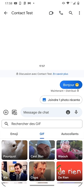 Envoi et réception de messages