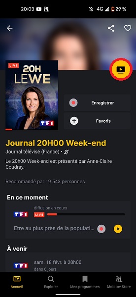 Diffusion en direct
