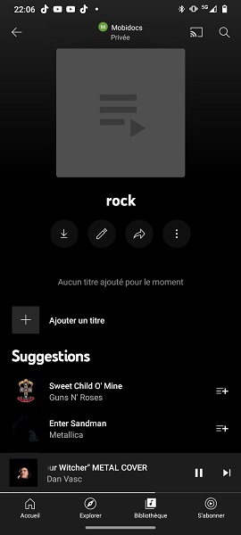 Comment créer des playlist ?