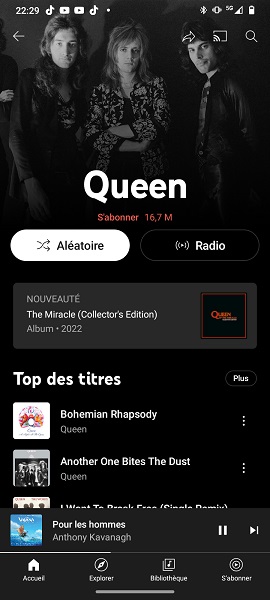 Rechercher de la musique