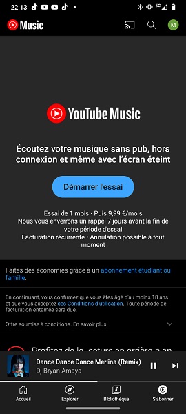 Écouter de la musique sans publicité [version payante]