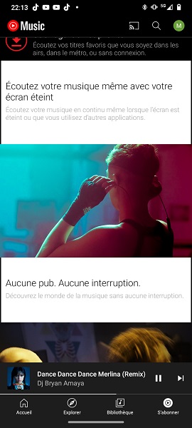 Écouter de la musique sans publicité [version payante]