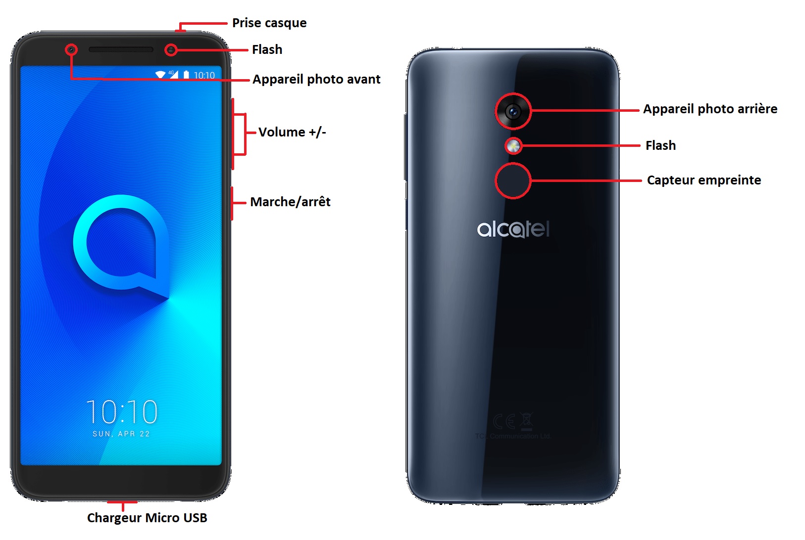 Design du Alcatel 3