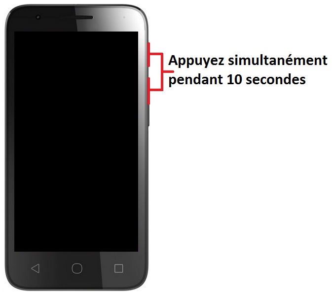 Forcer le redémarrage du Alcatel Pixi 4
