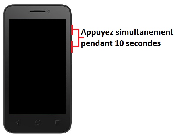 Forcer le redémarrage du Alcatel Pixi 3