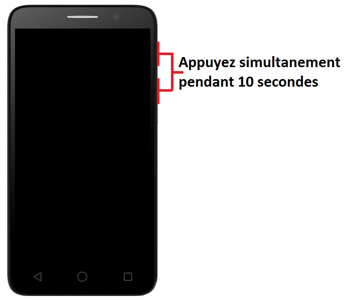 Forcer le redémarrage du Alcatel POP 3