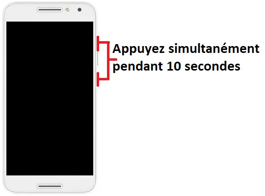 Forcer le redémarrage du Alcatel A3