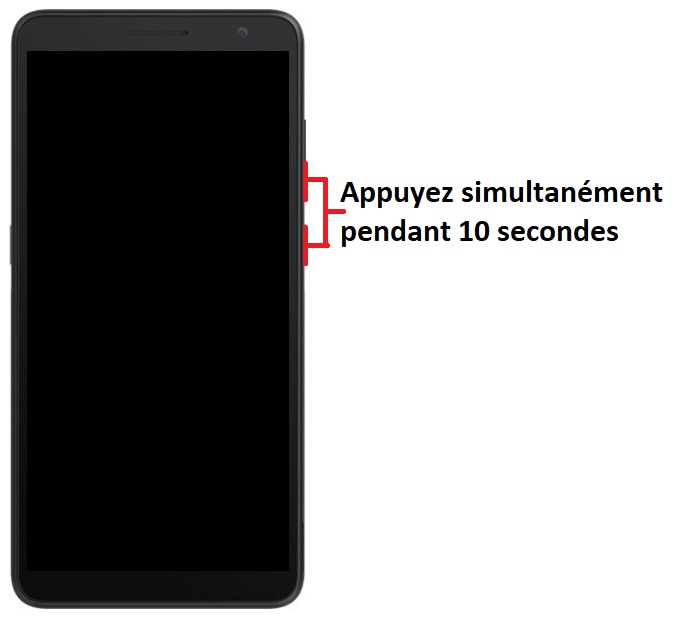 Forcer le redémarrage du Alcatel 1B 2020