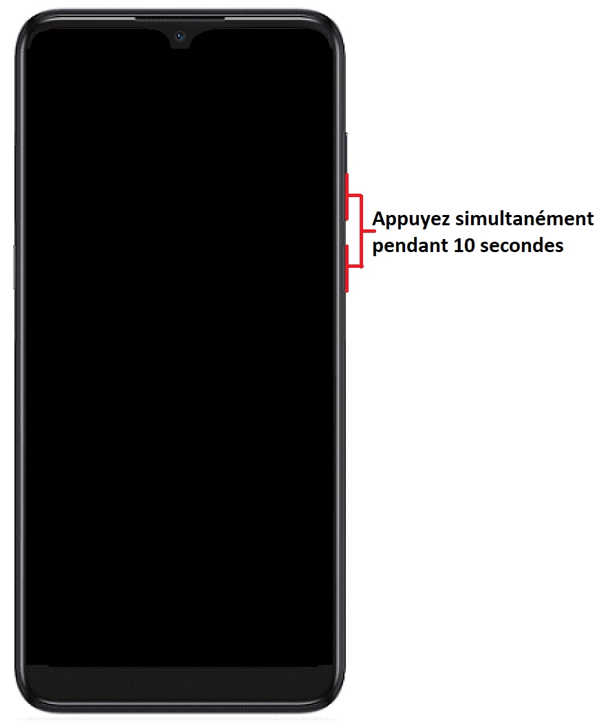 Forcer le redémarrage du Alcatel 1S 2020