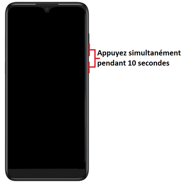 Forcer le redémarrage du Alcatel 3L 2020