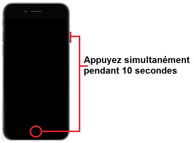 Forcer le redémarrage du Apple iPhone 6S