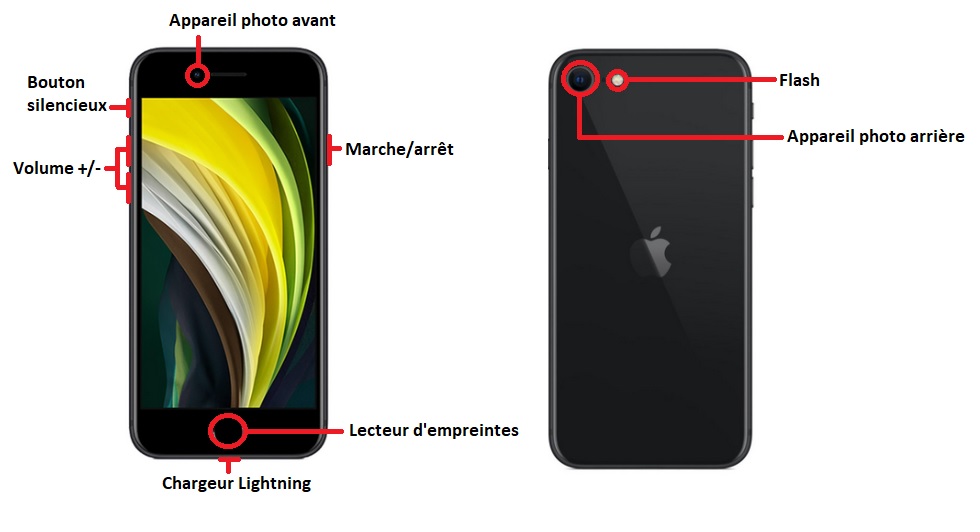 Design du Apple iPhone SE 2020