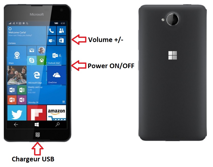 Design du Microsoft Lumia 650