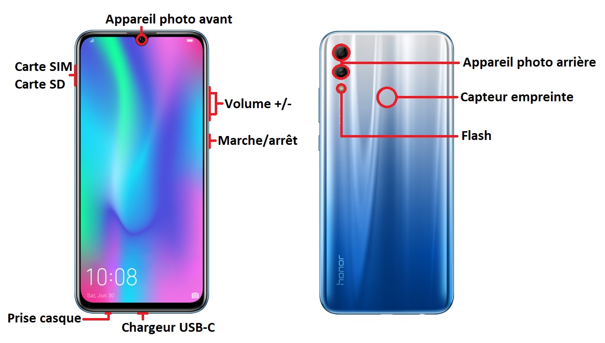 Design du Honor 10
