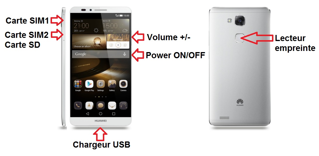 Design du Huawei Mate 7