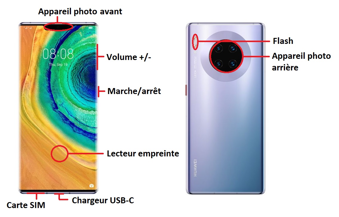 Design du Huawei Mate 30