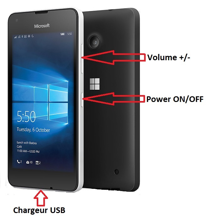 Design du Microsoft Lumia 550