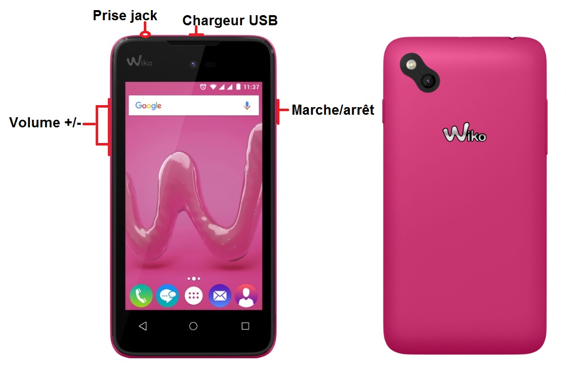 Design du Wiko Sunny