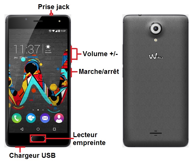 Design du Wiko U Feel