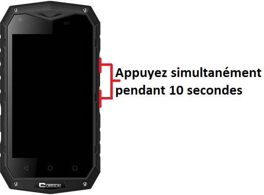 Forcer le redémarrage du Crosscall Odyssey S1