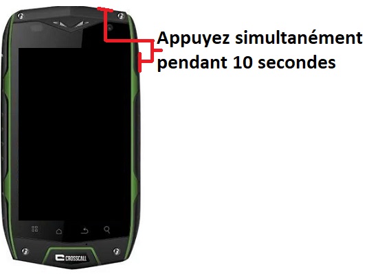 Forcer le redémarrage du Crosscall Odyssey +