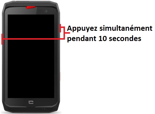 Forcer le redémarrage du Crosscall Action X3