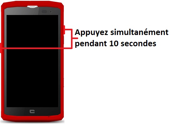 Forcer le redémarrage du Crosscall Core X3