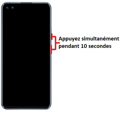 Forcer le redémarrage du Honor View 30 Pro