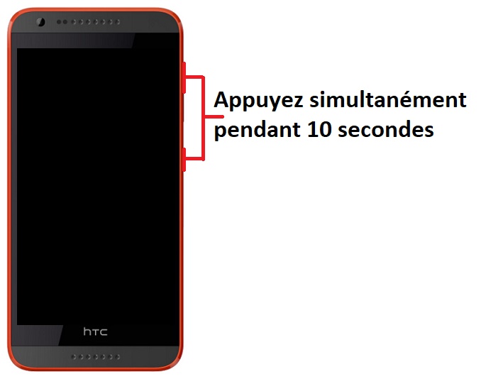 Forcer le redémarrage du HTC desire 620