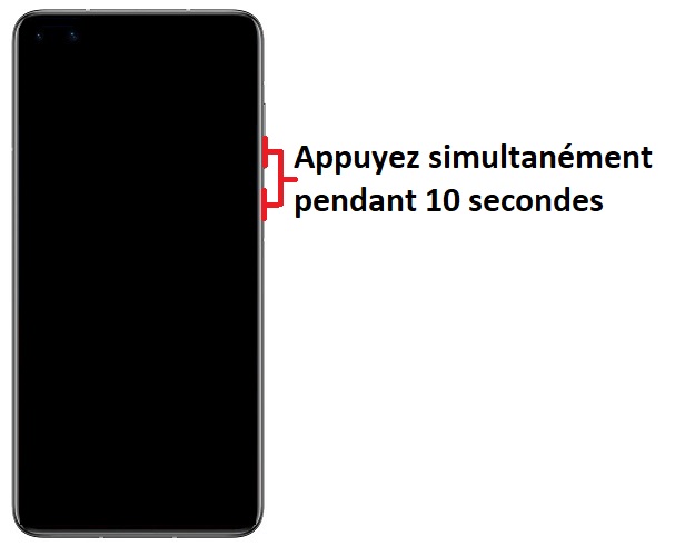 Forcer le redémarrage du Huawei P40