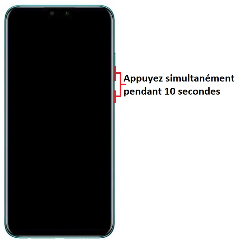 Forcer le redémarrage du Huawei Y9 2019