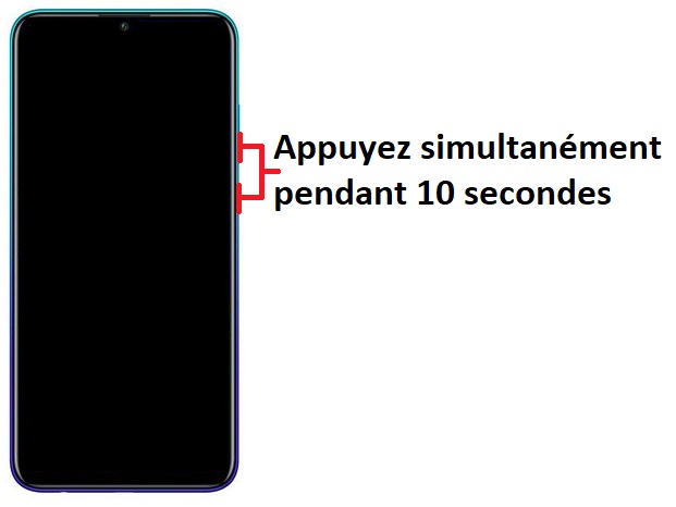 Forcer le redémarrage du Huawei P Smart 2020