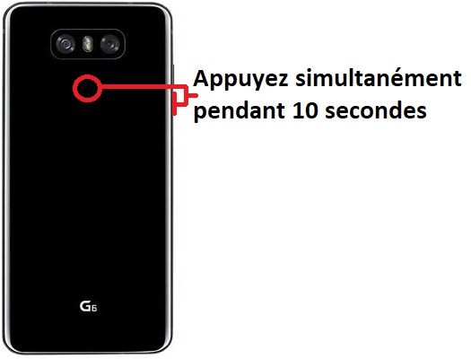 Forcer le redémarrage du LG G6
