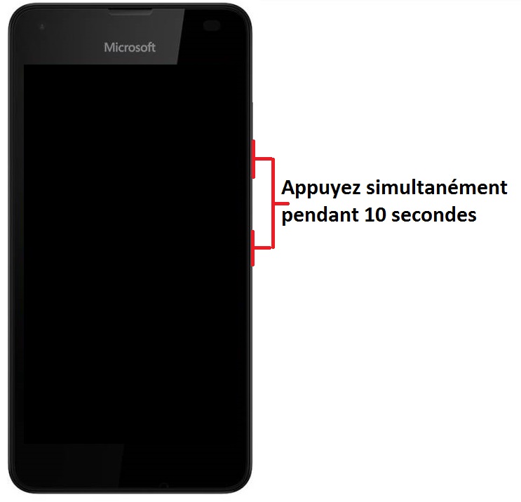 Forcer le redémarrage du Microsoft Lumia 535