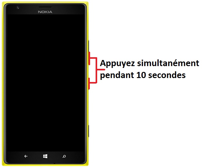 Forcer le redémarrage du Nokia Lumia 1520
