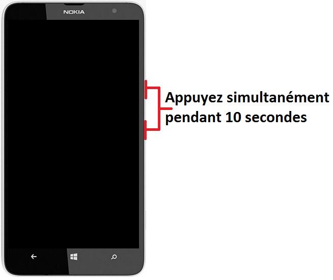 Forcer le redémarrage du Nokia Lumia 1320