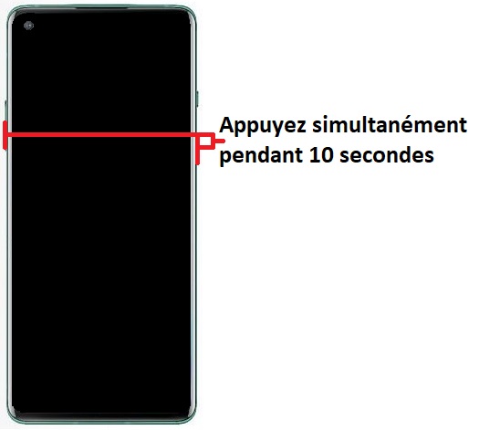 Forcer le redémarrage du OnePlus 8