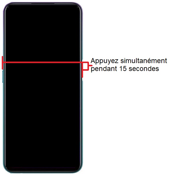 Forcer le redémarrage du OPPO A72