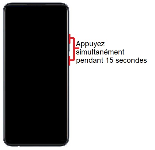 Forcer le redémarrage du OPPO A15