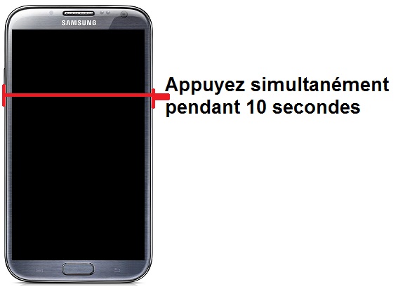 Forcer le redémarrage du Samsung Note 2