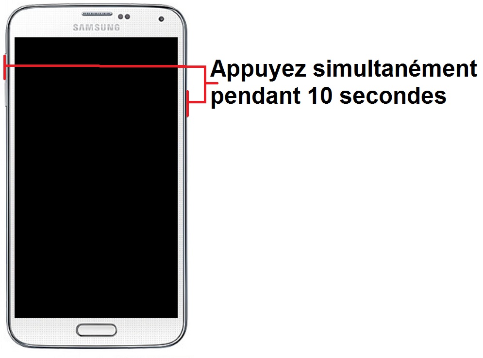 Forcer le redémarrage du Samsung Galaxy S5