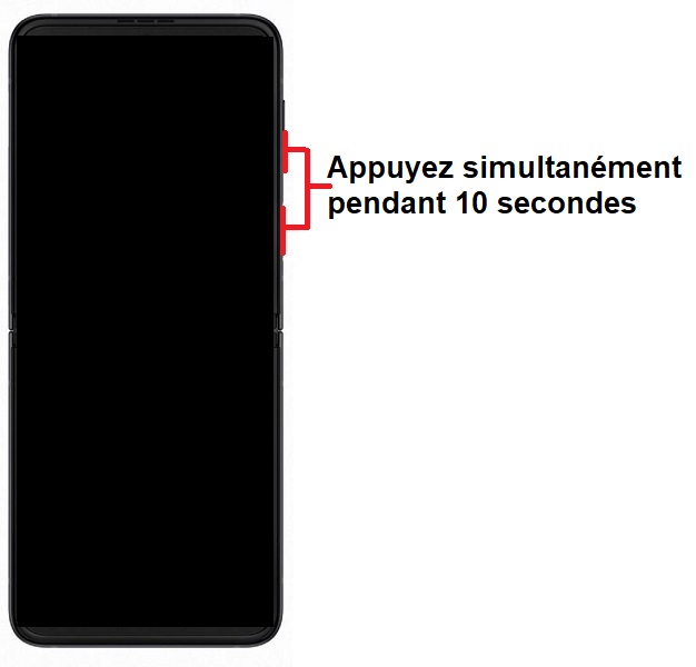 Forcer le redémarrage du Samsung Z Flip 3