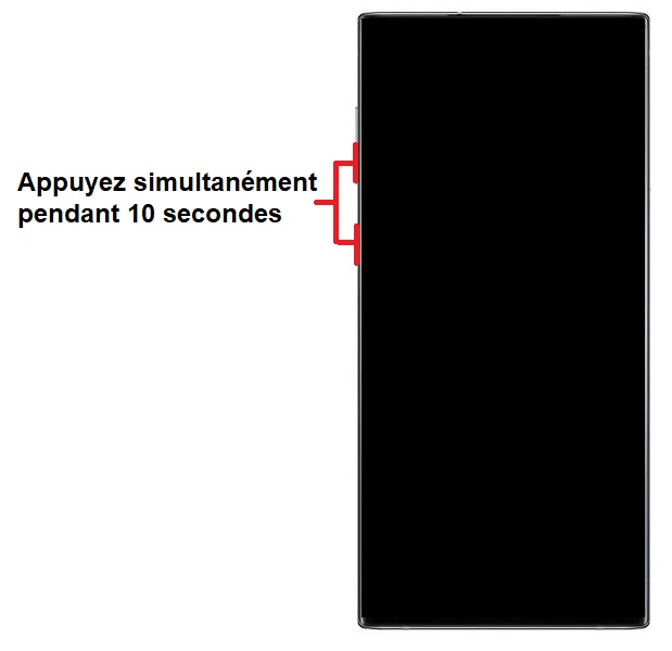 Forcer le redémarrage du Samsung Note 10