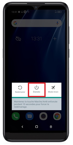 Comment éteindre le Alcatel 1S 2020 ?