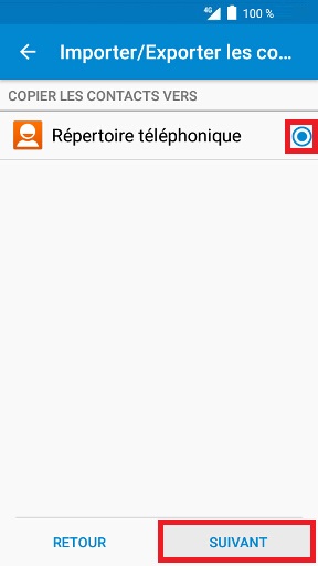 Copier vos contacts de la carte SIM vers le téléphone