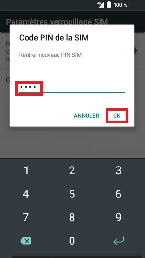 Changer le code PIN sur l'Alcatel Pixi 4