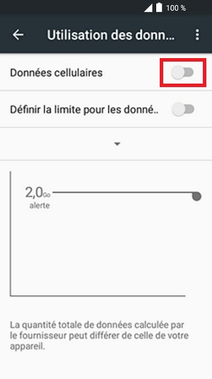 Configurer Internet via les données mobiles