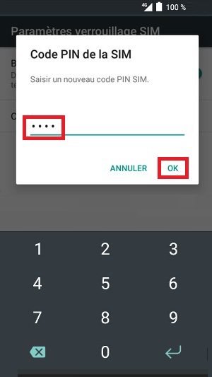 Changer le code PIN sur l'Alcatel Pixi 4