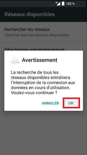 Effectuer une recherche manuelle des réseaux